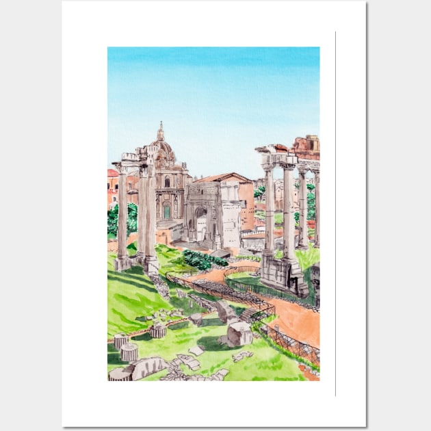 Roman Forum, Italy Wall Art by NorrskenArt